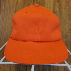 Vintage 90s Hunting Hat Adult Snapback Orange Rope‎ HiViz YoungAn